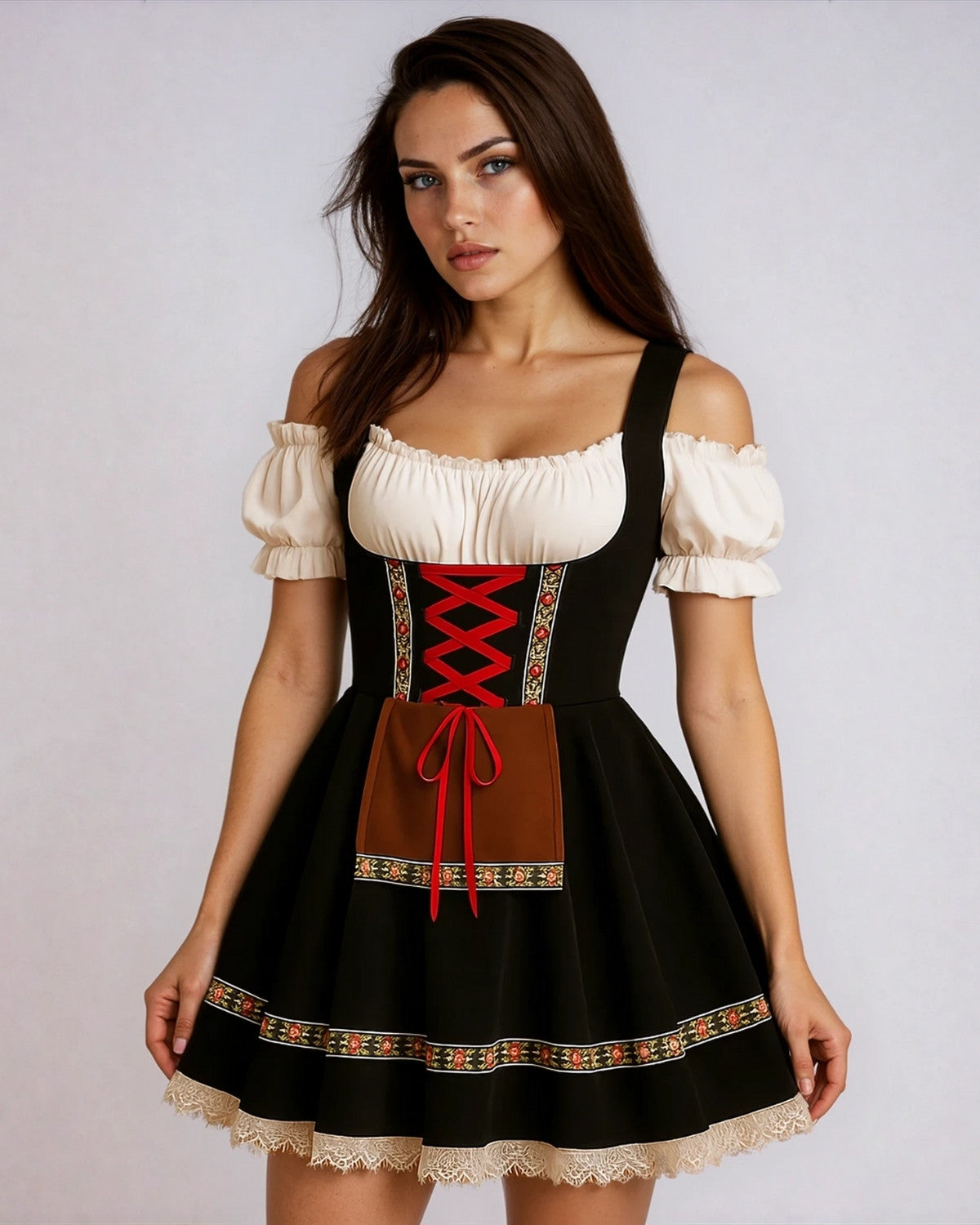 Traditionele Oktoberfest dirndl jurk met authentieke details – Dames