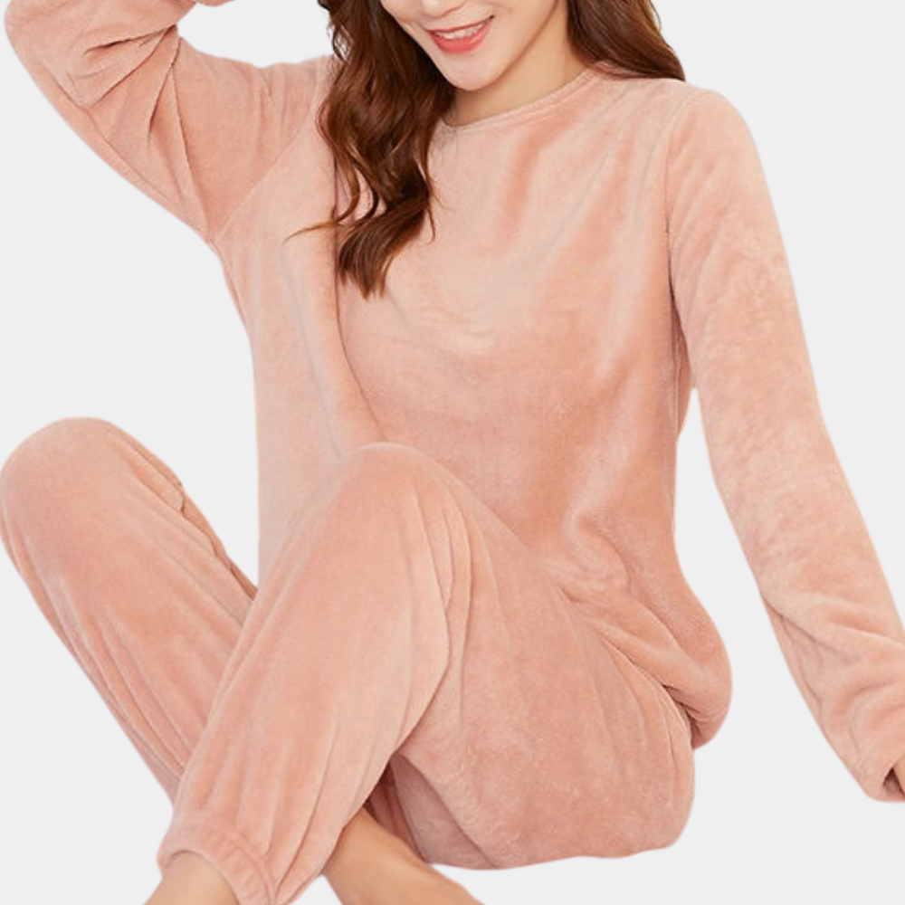 Comfortabele warme pyjama set met stijlvolle pasvorm – Dames