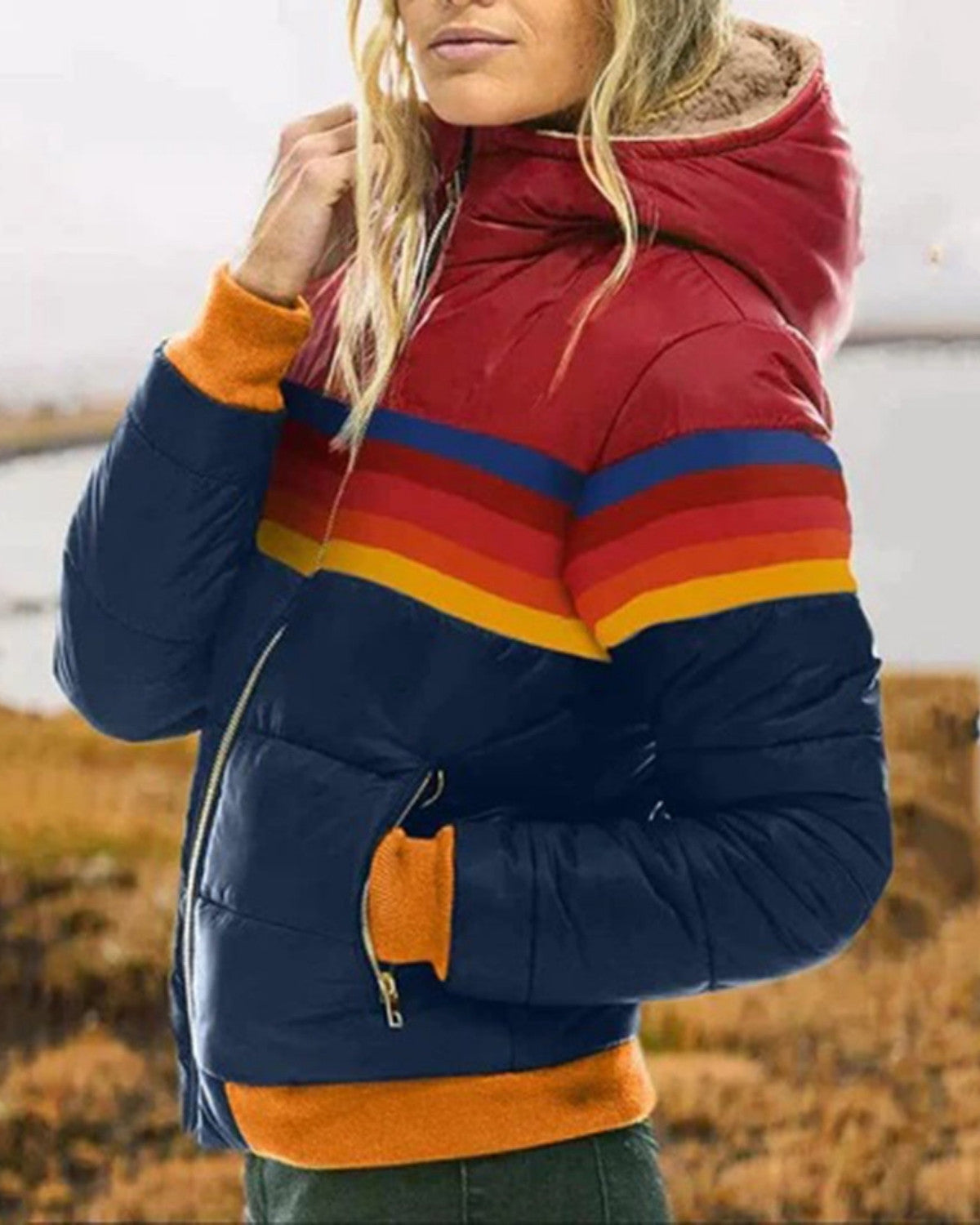 Warme jas met capuchon en tijdloos design – Dames