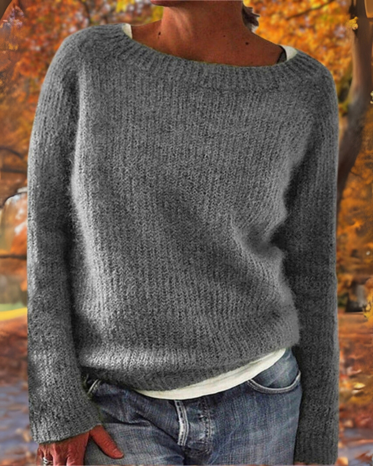 Warme stijlvolle trui van merinowol voor herfst en winter – Dames