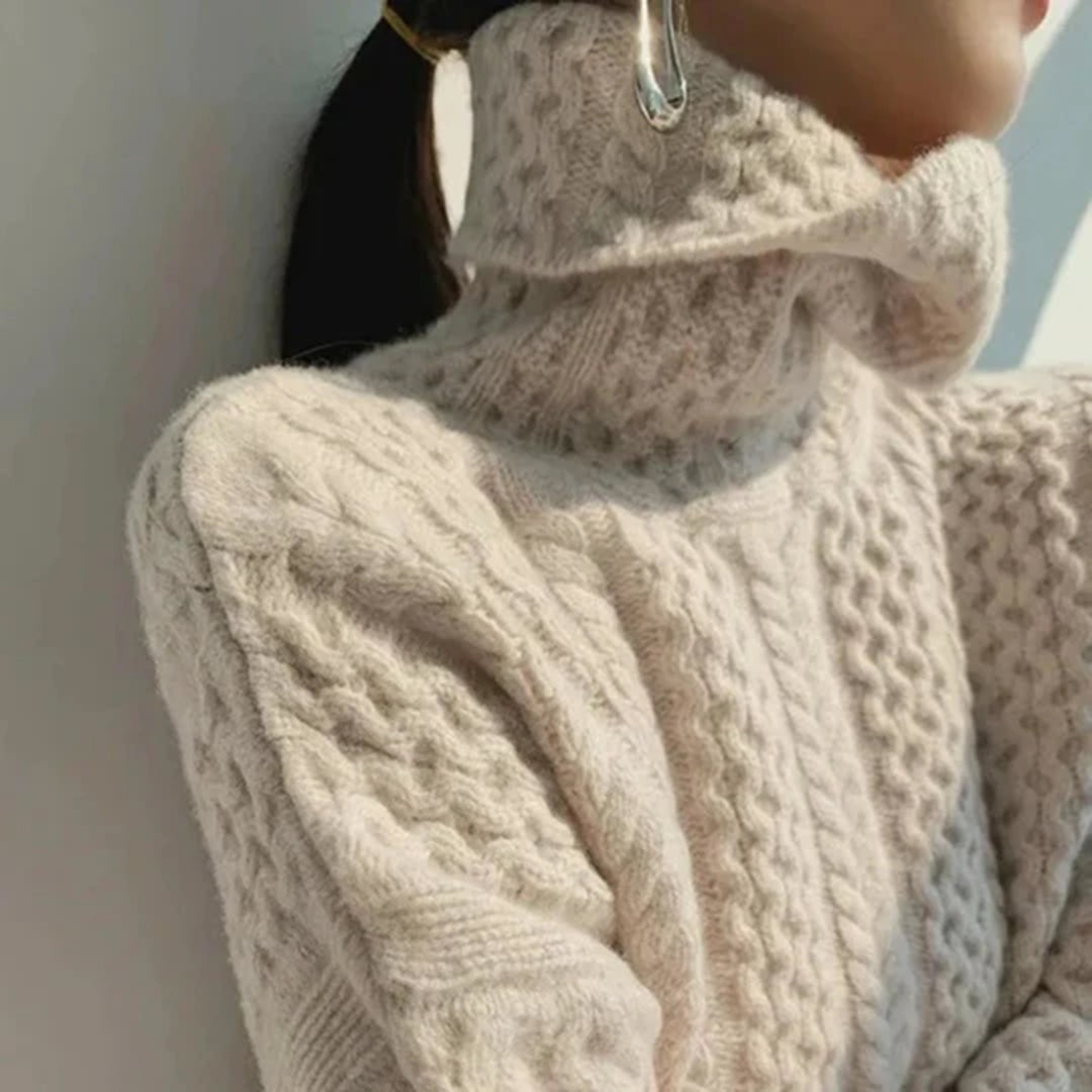 Comfortabele coltrui van wol met elegante details – Dames