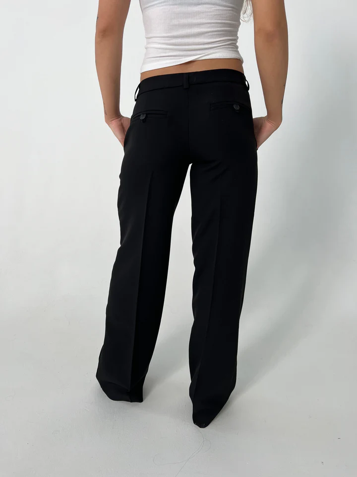 Elegante tijdloze broek met lage taille - Dames