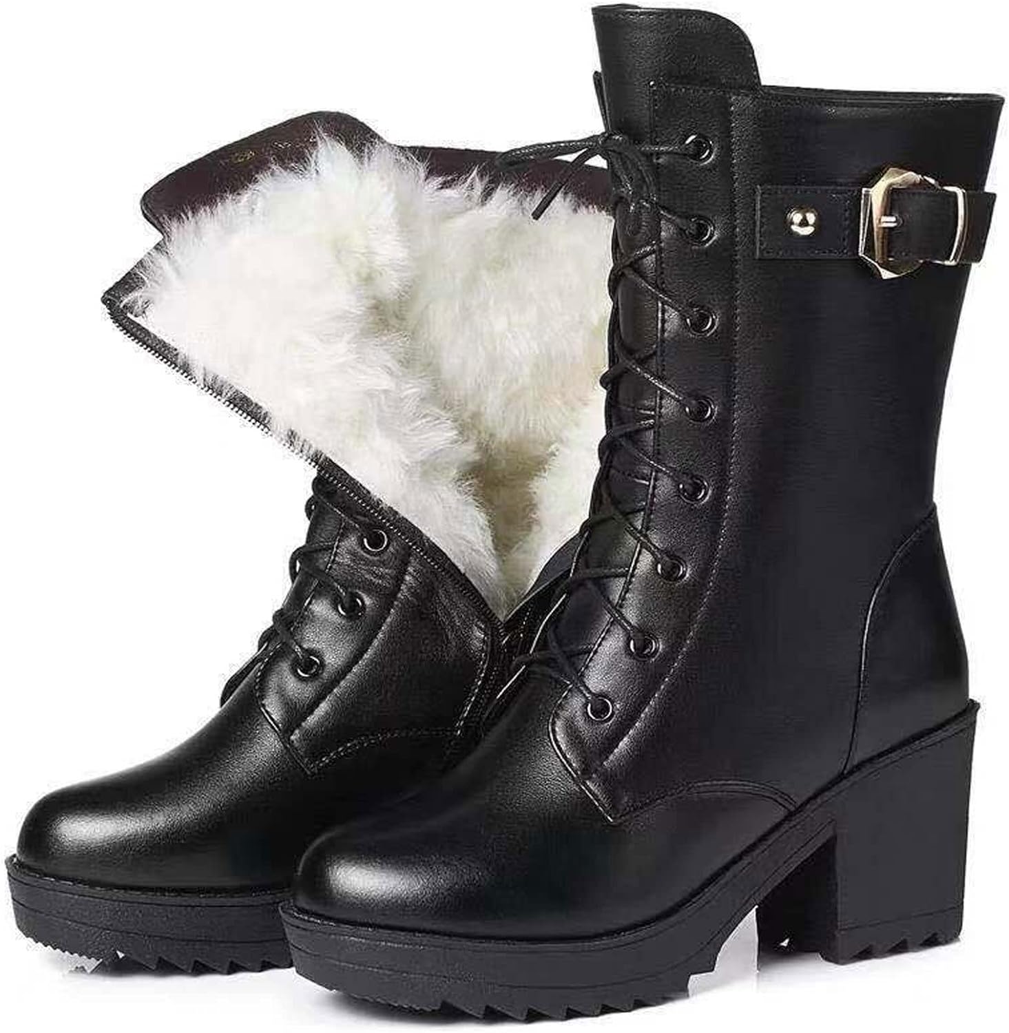 Comfortabele winterlaarzen met fleecevoering en antislipzool – Dames