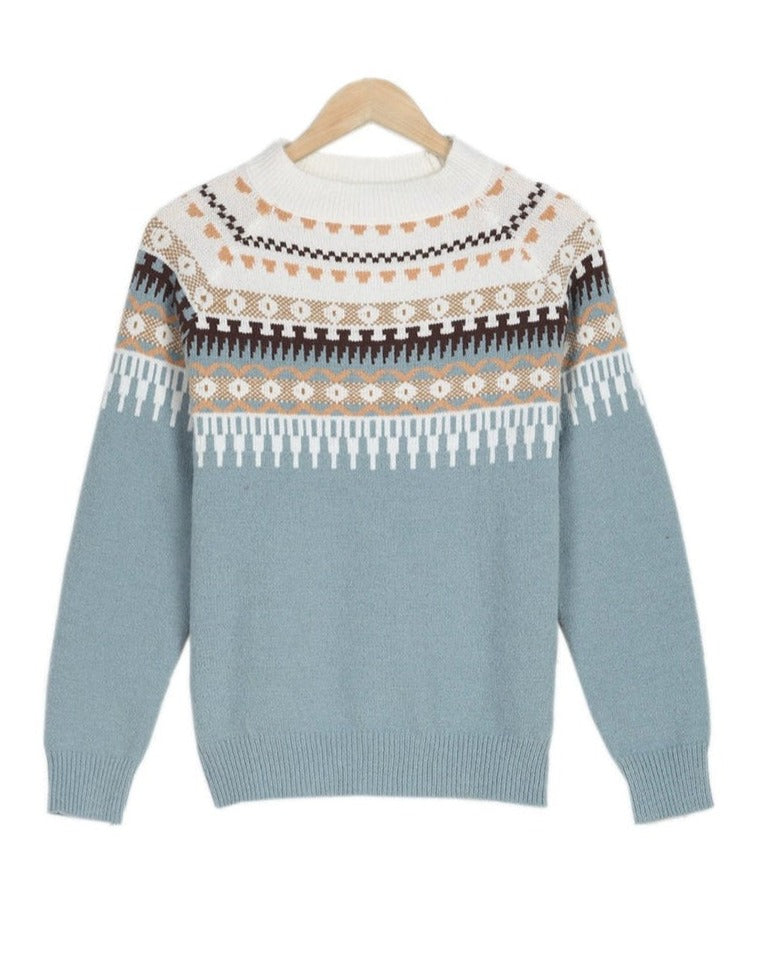 Elegante Scandinavische gebreide wintertrui van zachte stof – Dames