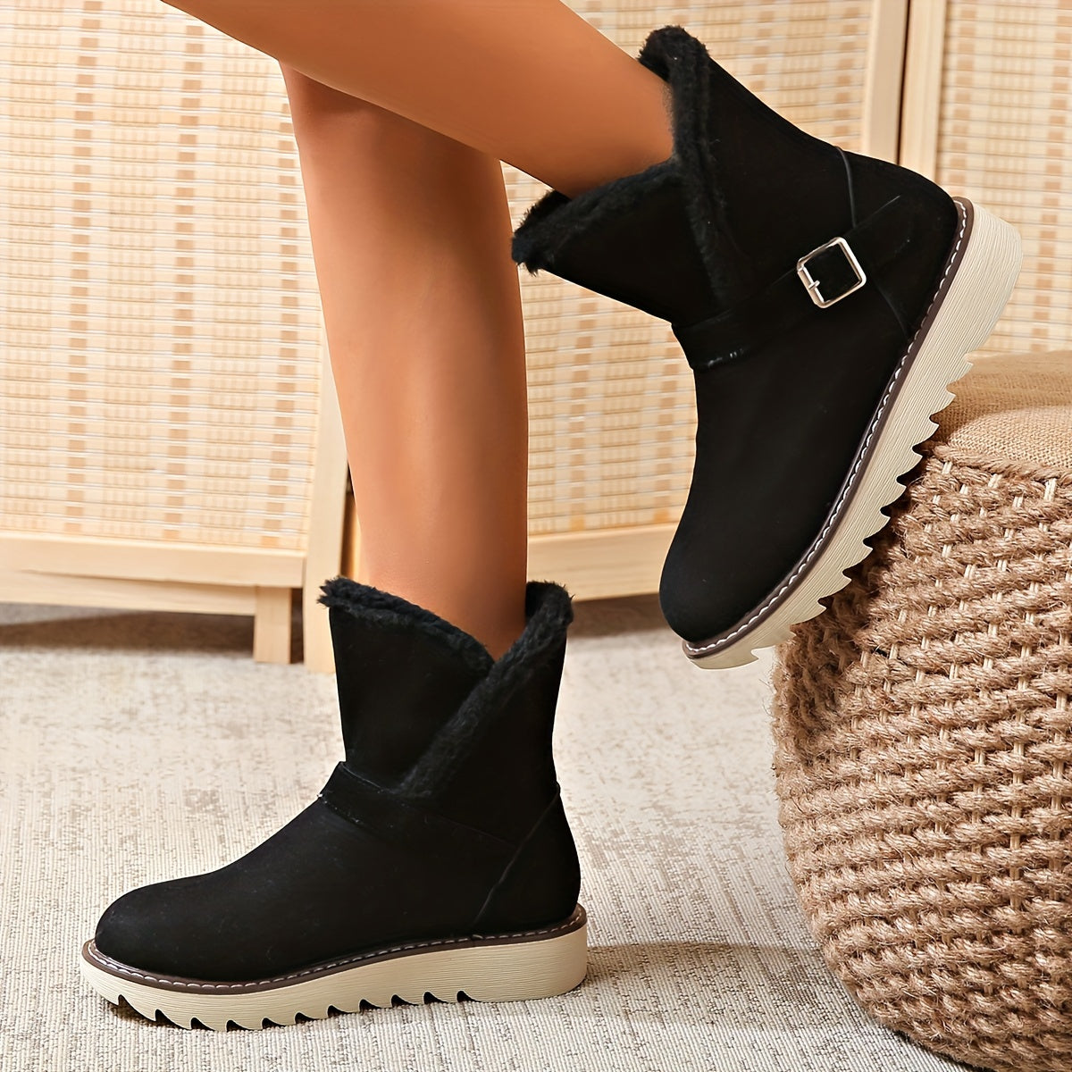 Comfortabele sneeuwlaarzen met warme voering en stevige zool – Dames