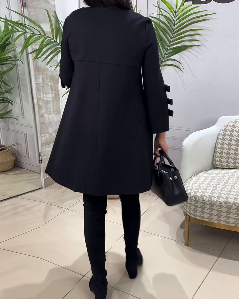 Elegante casual jurk met unieke lange mouwen – Dames
