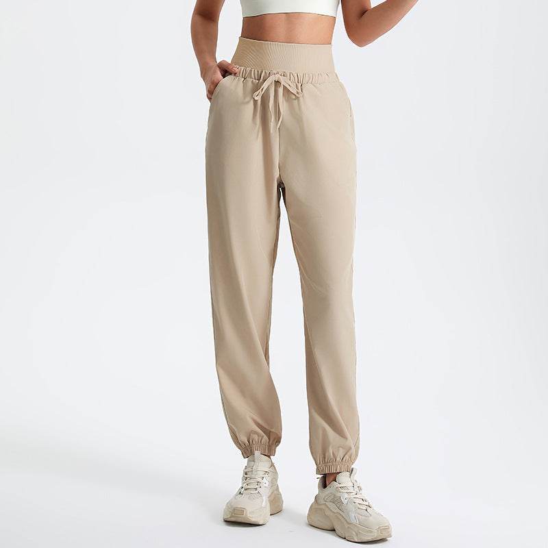 Comfortabele joggingbroek voor de herfst met hoge taille en steekzakken – Dames