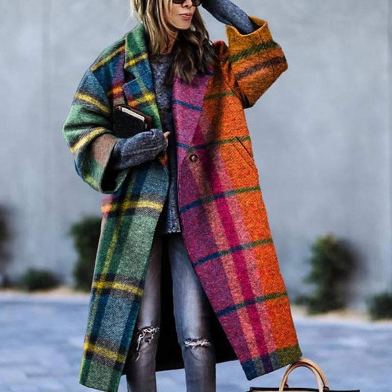Lange herfstmantel met moderne pasvorm – Dames