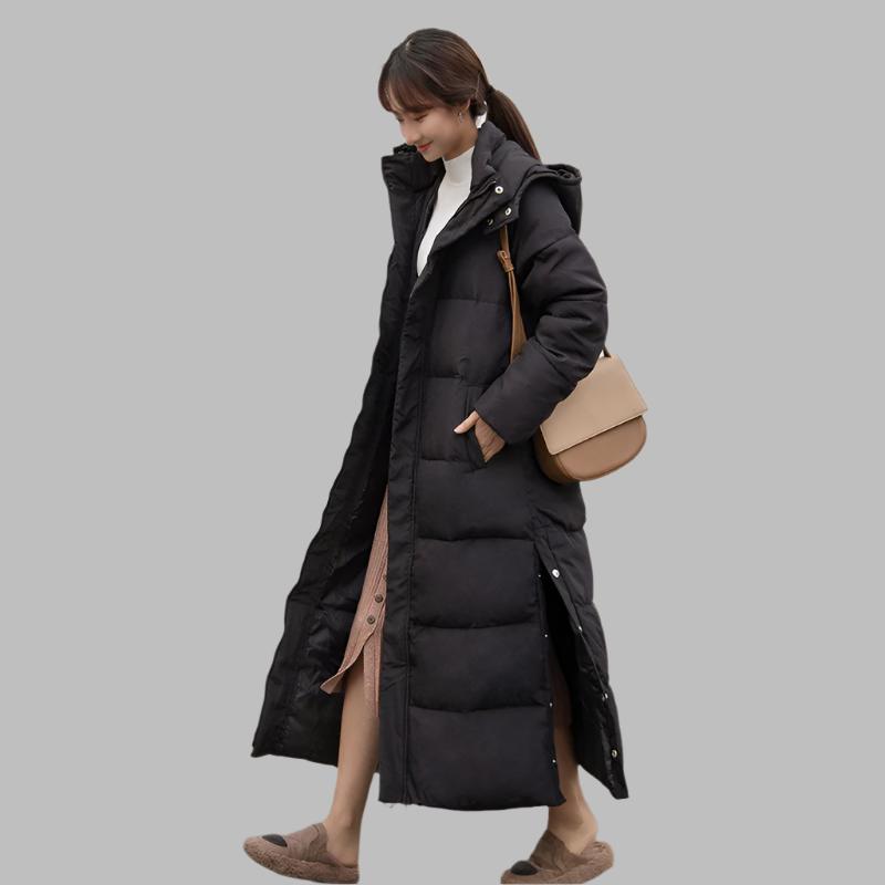 Warme winterjas met lange snit en elegante pasvorm – Dames