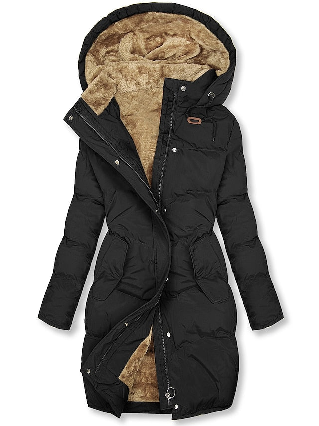 Luxe gewatteerde winterjas met warmte-isolatie – Dames