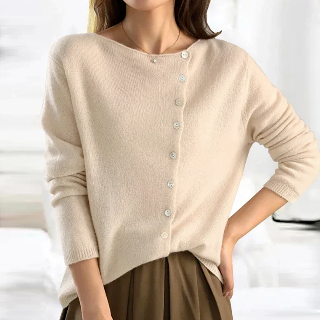 Klassieke cardigan met knoopsluiting – Dames