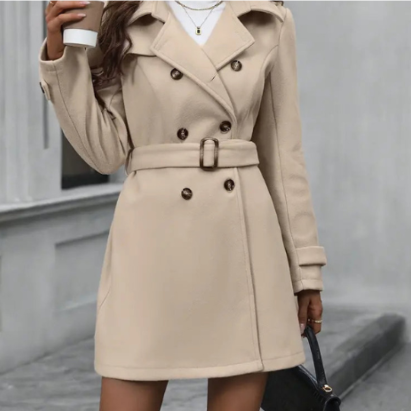 Elegante herfstjas met verstelbare taille – Dames