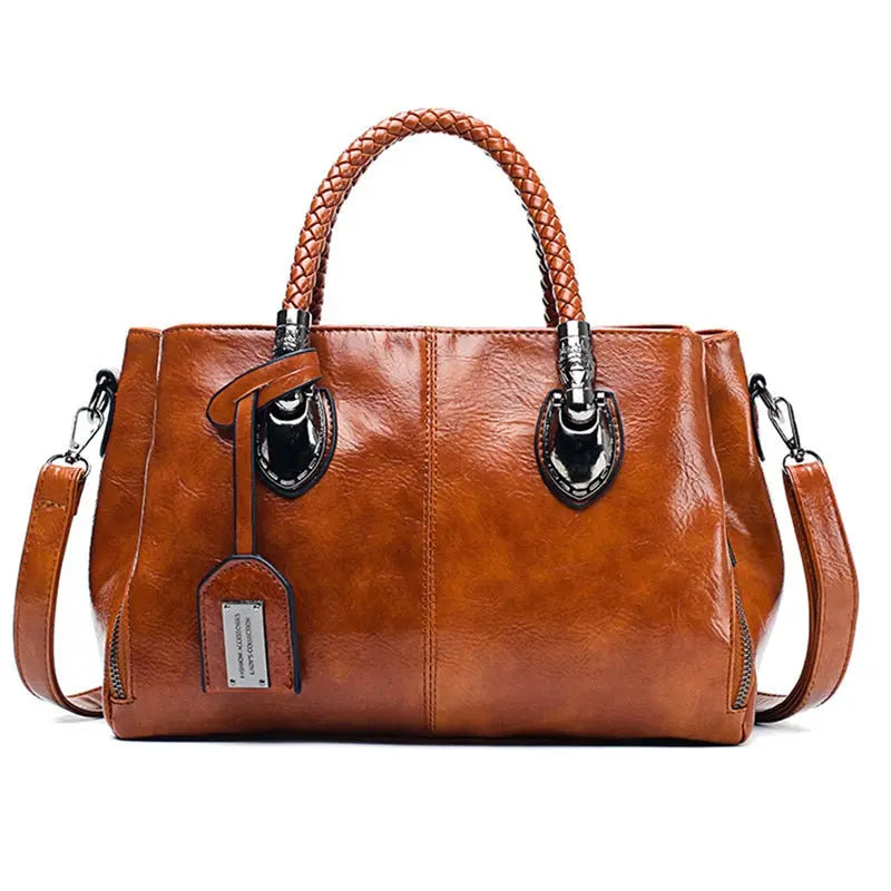 Luxe leren schoudertas met tijdloos en ruim design – Dames
