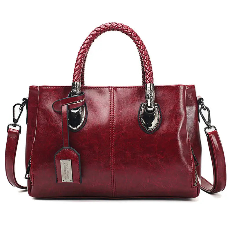 Luxe leren schoudertas met tijdloos en ruim design – Dames