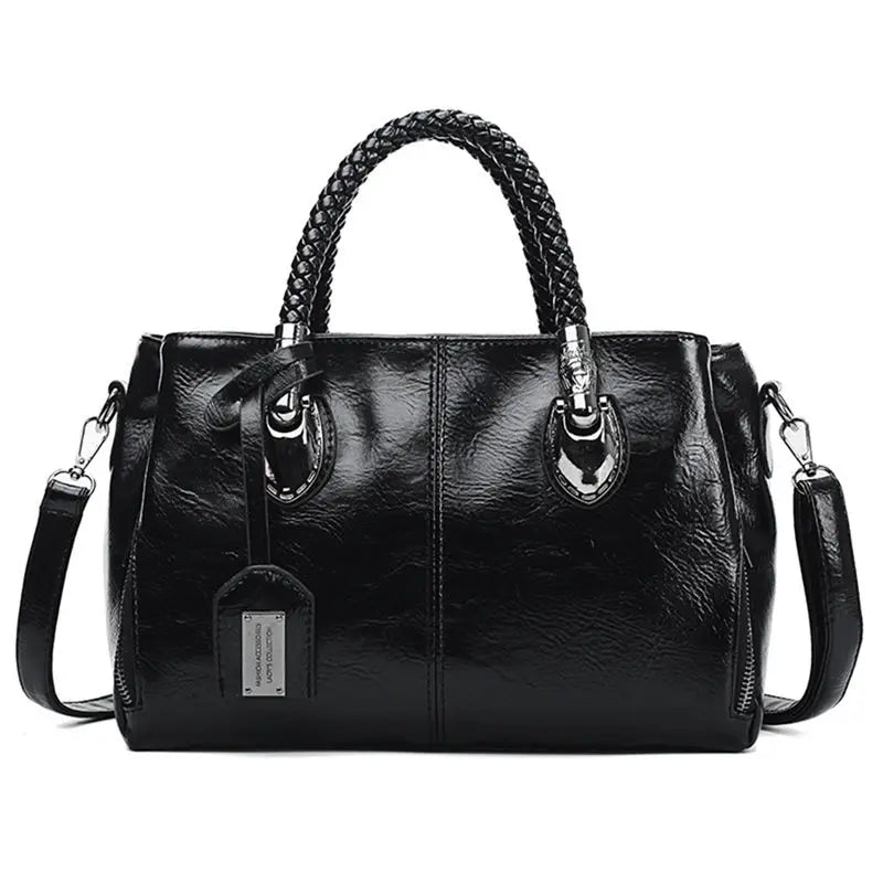 Luxe leren schoudertas met tijdloos en ruim design – Dames