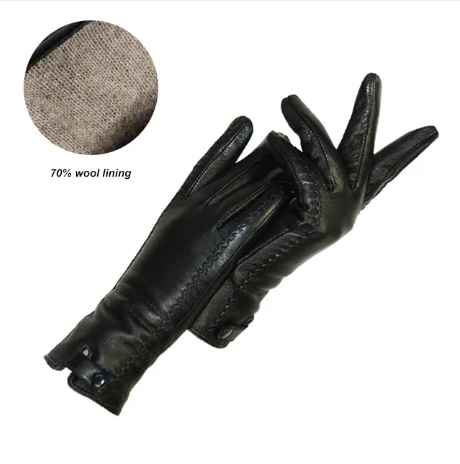 Elegante leren handschoenen met luxe voering voor winter – Dames