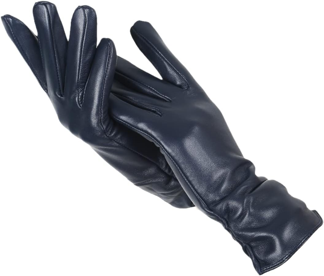 Elegante leren handschoenen met warme wollen voering voor winter – Dames