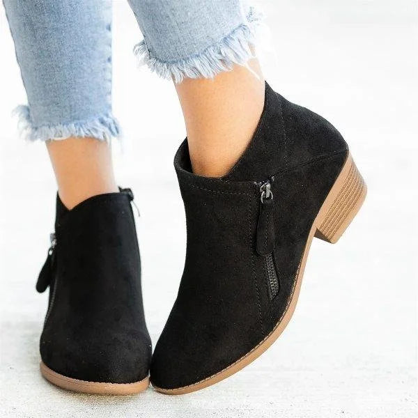 Orthopedische leren laarzen met voetboogondersteuning voor herfst en winter – Dames