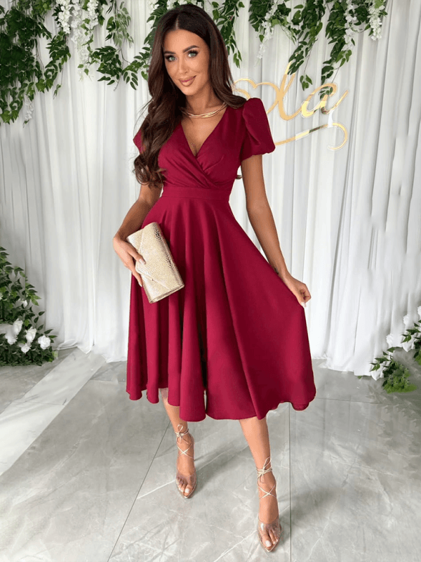 Lena | Elegante Midi Jurk Voor Dames