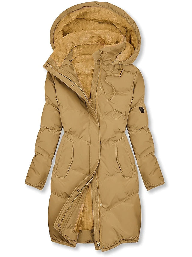 Luxe gewatteerde winterjas met warmte-isolatie – Dames
