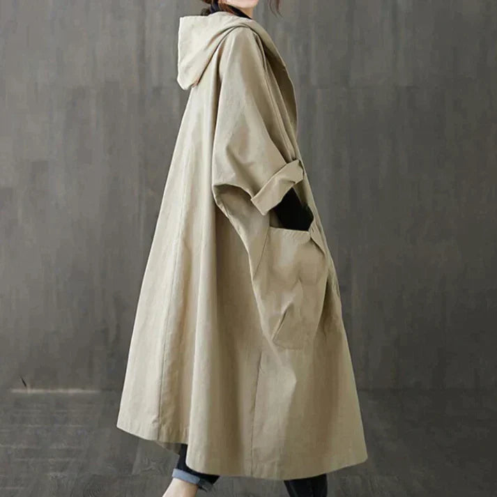 Oversized trenchcoat voor de herfst met waterafstotende afwerking – Dames