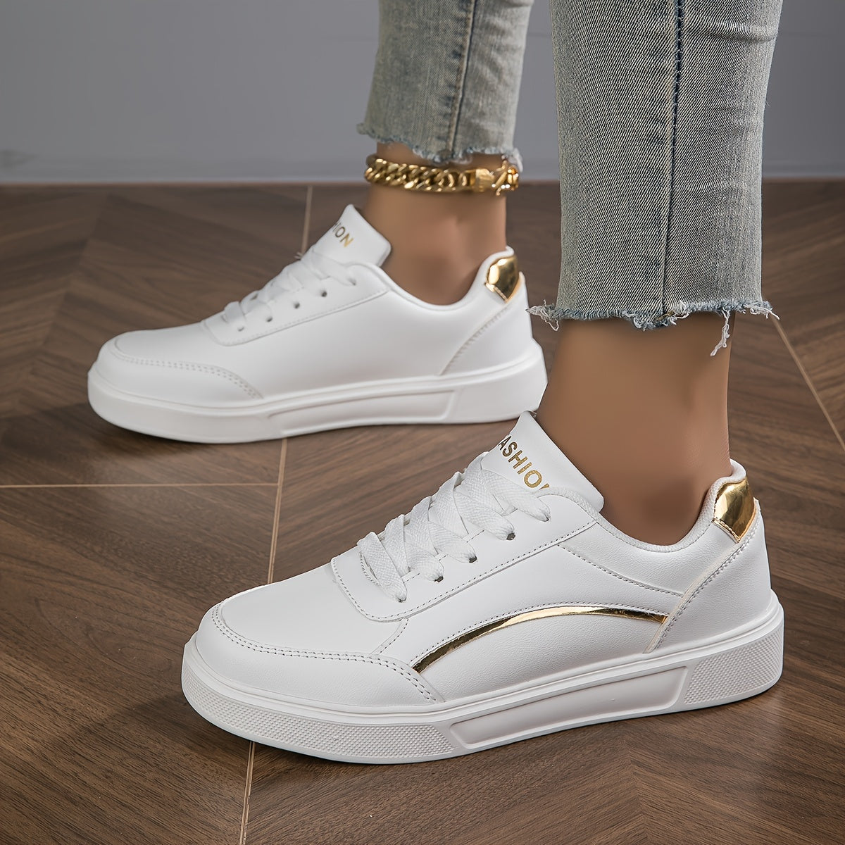 Stijlvolle leren sneakers met zachte zool voor winter – Dames