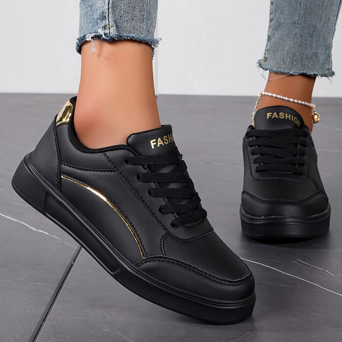 Stijlvolle leren sneakers met zachte zool voor winter – Dames
