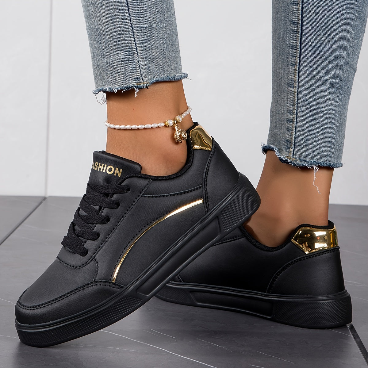 Stijlvolle leren sneakers met zachte zool voor winter – Dames