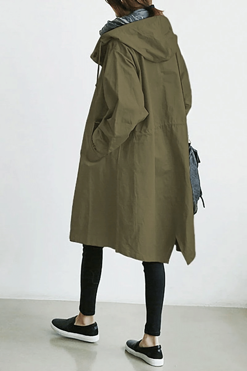 Lichtgewicht waterafstotend windjack voor de herfst met oversized pasvorm – Dames