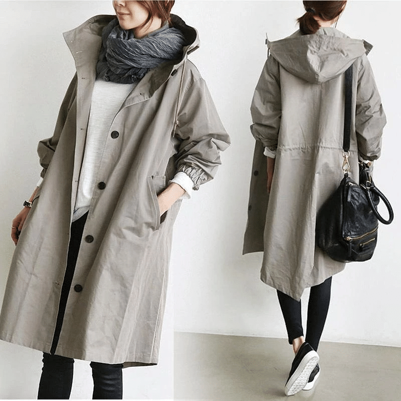 Lichtgewicht waterafstotend windjack voor de herfst met oversized pasvorm – Dames