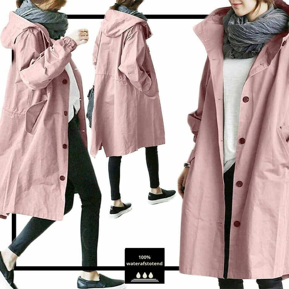 Lichtgewicht waterafstotend windjack voor de herfst met oversized pasvorm – Dames