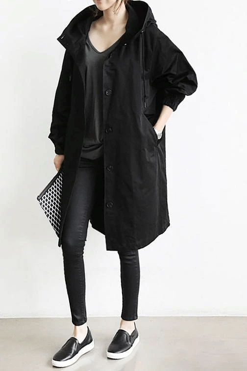 Lichtgewicht waterafstotend windjack voor de herfst met oversized pasvorm – Dames