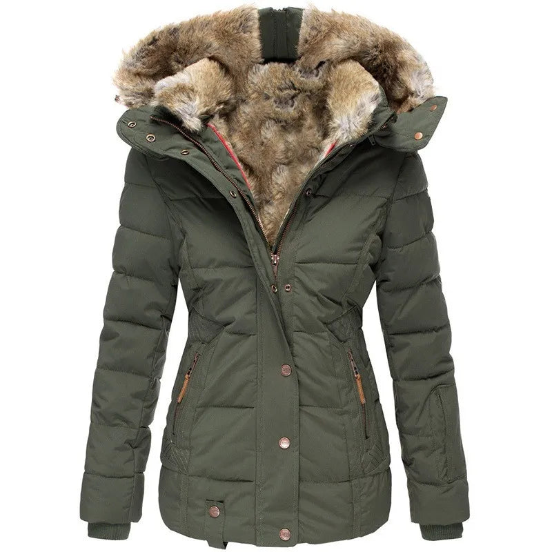 Warme bontjas met capuchon voor extreme kou en luxe uitstraling – Dames