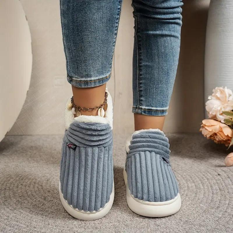 Warme fleece pantoffels met zachte voering en therapeutisch comfort – Dames