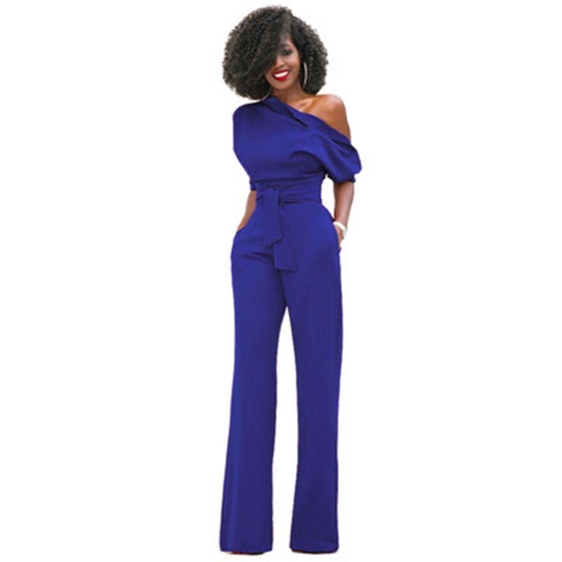 Elegante comfortabele jumpsuit met blote schouder - Dames