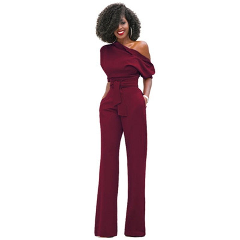 Elegante jumpsuit met asymmetrisch design – Dames